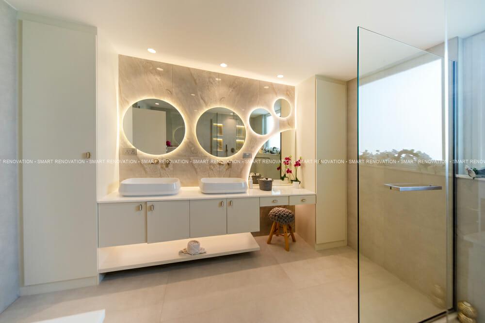 Cinzia from Smart Renovation Design & Fit-Out Company in Dubai presents beautiful Shoreline villa bathroom renovation.