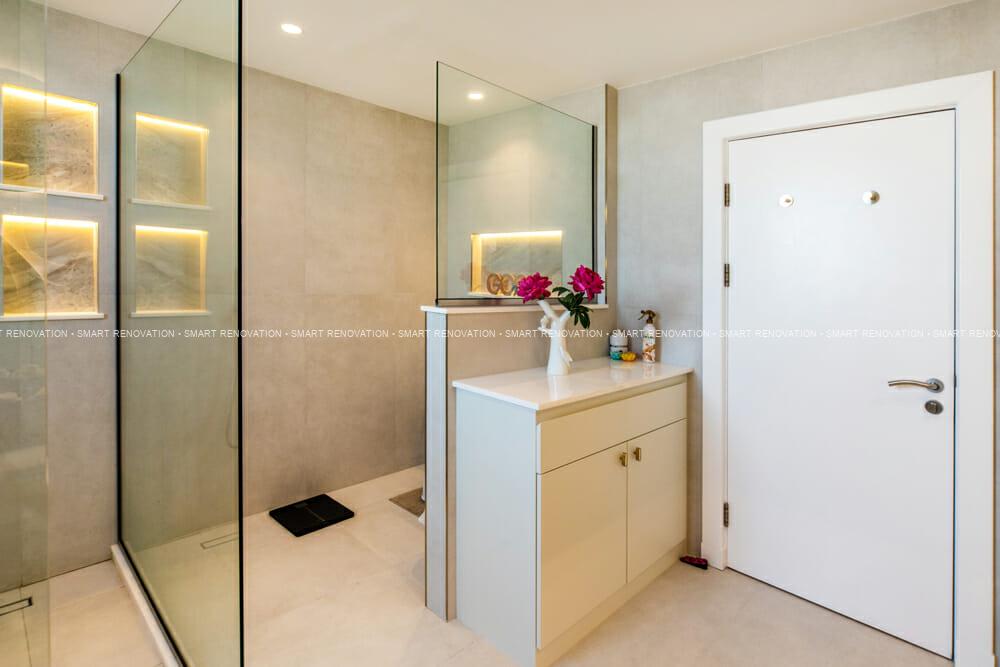 Cinzia from Smart Renovation Design & Fit-Out Company in Dubai presents beautiful Shoreline villa bathroom renovation.