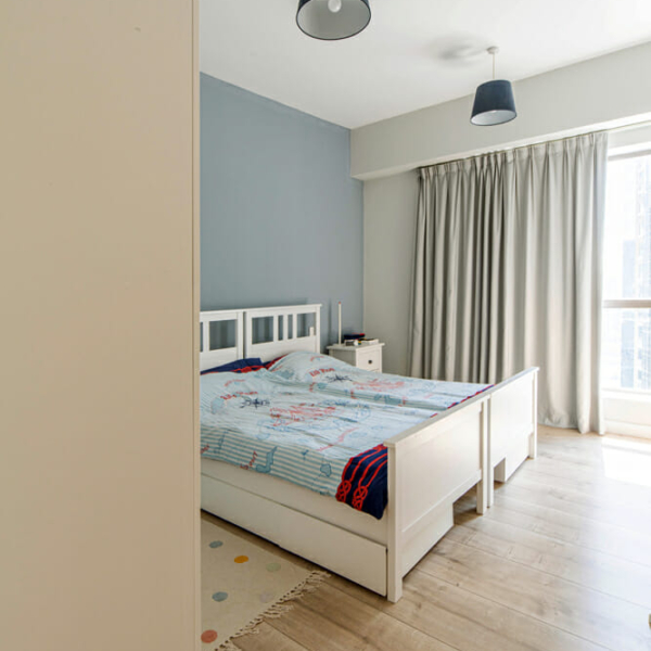 Smart Renovation Design & Fit-Out Company in Dubai presents beautiful JBR Rimal Apartment bedroom renovation.