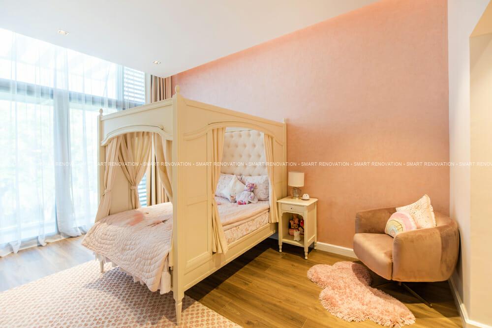 Smart Renovation Design & Fit-Out Company in Dubai presents beautiful MBR villa bedroom renovation.