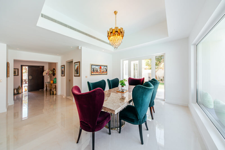 Smart Renovation Design & Fit-Out Company in Dubai presents beautiful Arabian Ranches Dolce Vita villa dining room renovation.