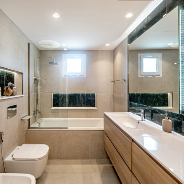 Smart Renovation Design & Fit-Out Company in Dubai presents beautiful Hermes villa bathroom renovation.
