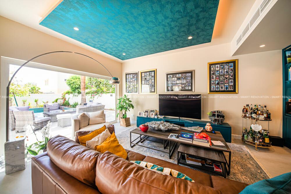 Smart Renovation Design & Fit-Out Company in Dubai presents beautiful Hermes villa living room renovation.