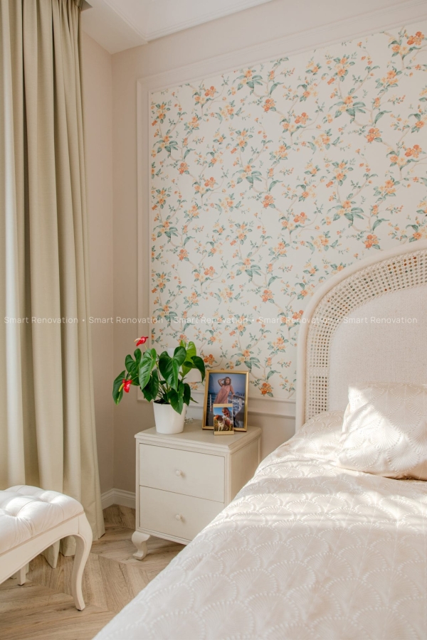 Smart Renovation Design & Fit-Out Company in Dubai presents beautiful Shoreline Apartment bedroom renovation.