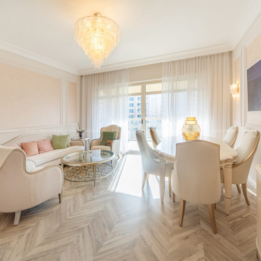 Smart Renovation Design & Fit-Out Company in Dubai presents beautiful Shoreline Apartment with interior design and decor.