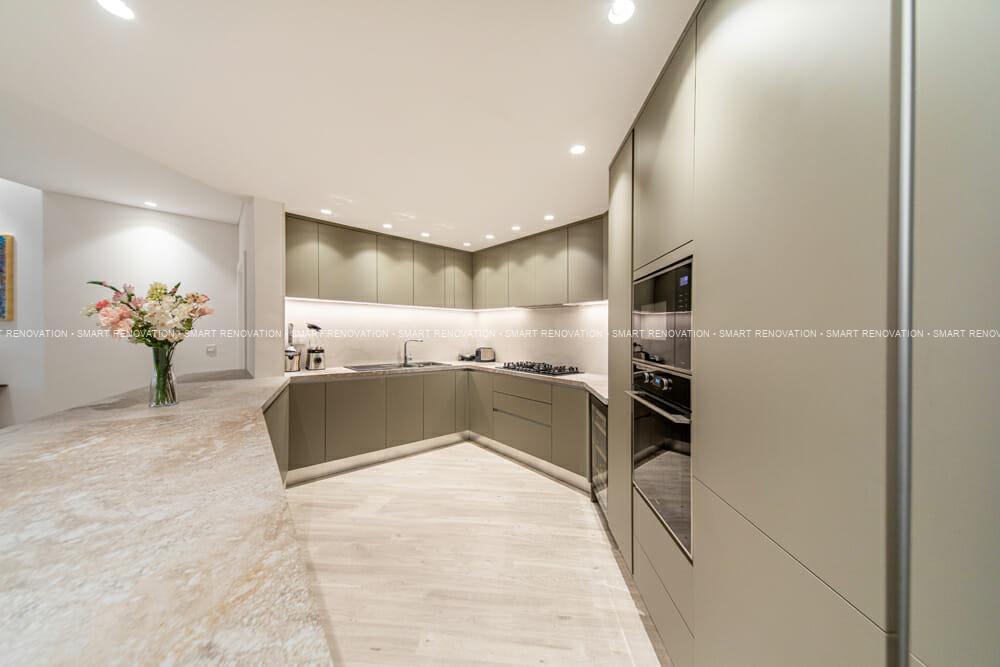 Smart Renovation Design & Fit-Out Company in Dubai presents beautiful Shoreline Apartment kitchen renovation .