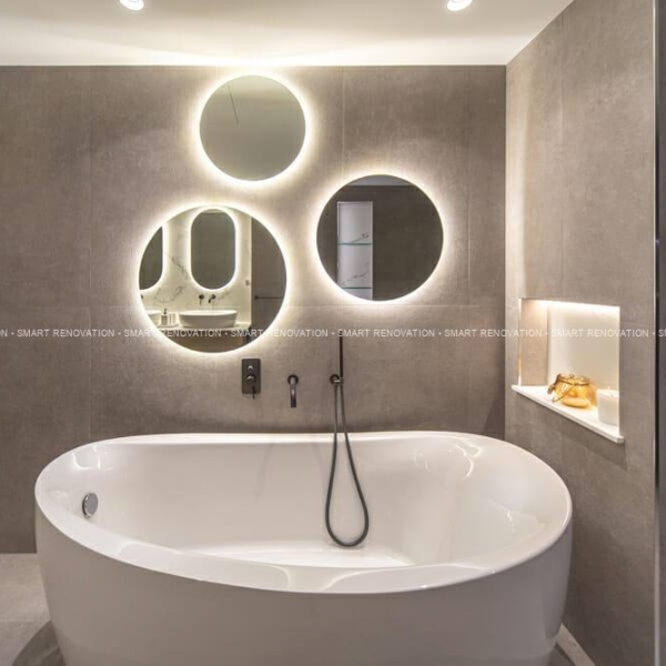 Smart Renovation Design & Fit-Out Company in Dubai presents beautiful Shoreline Apartment bathroom renovation.