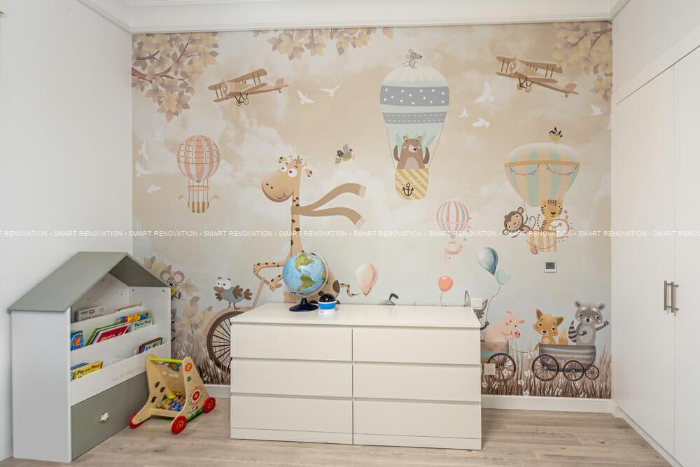 Smart Renovation Design & Fit-Out Company in Dubai presents beautiful Shoreline Apartment children's bedroom.