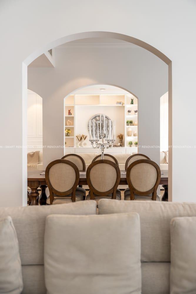 Smart Renovation Design & Fit-Out Company in Dubai presents beautiful Hollywood Villa living room renovation.