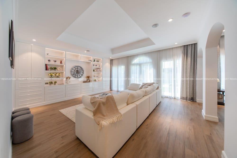 Smart Renovation Design & Fit-Out Company in Dubai presents beautiful Hollywood Villa living room renovation.