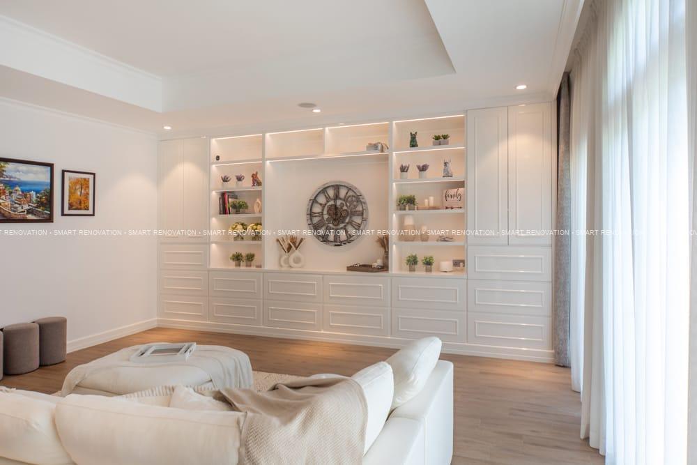 Smart Renovation Design & Fit-Out Company in Dubai presents beautiful Hollywood Villa living room renovation.