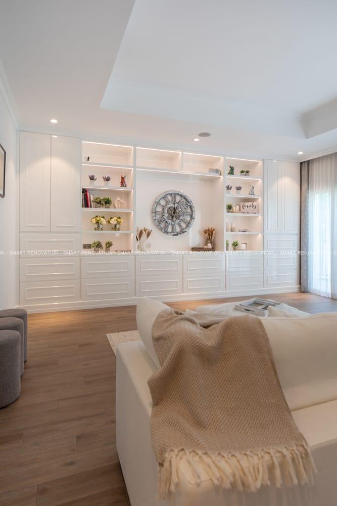 Smart Renovation Design & Fit-Out Company in Dubai presents beautiful Hollywood Villa living room renovation.