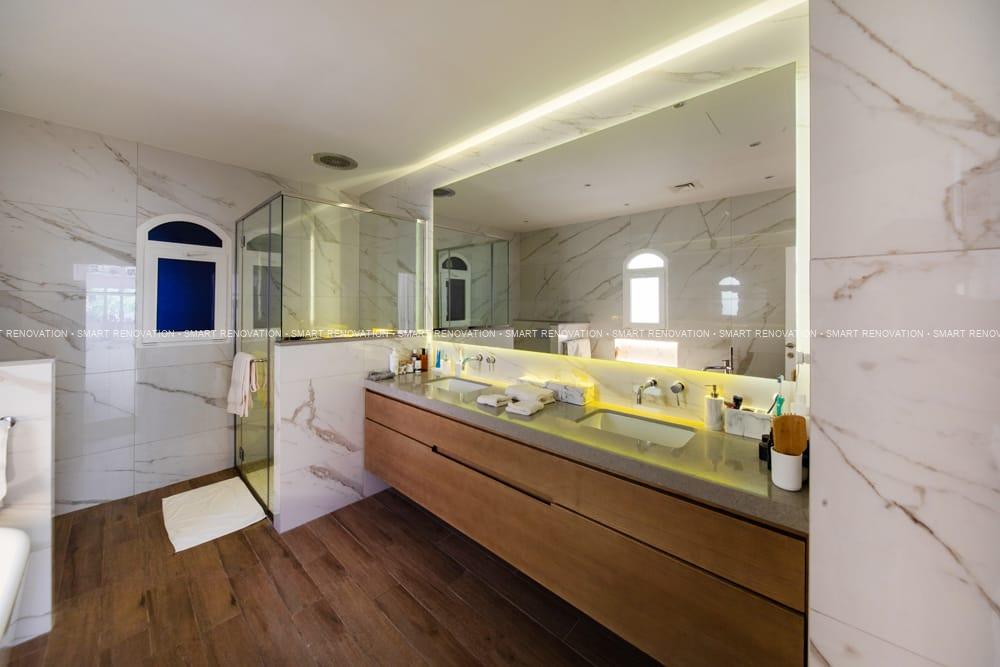 Smart Renovation Design & Fit-Out Company in Dubai presents beautiful Hollywood Villa bathroom renovation.