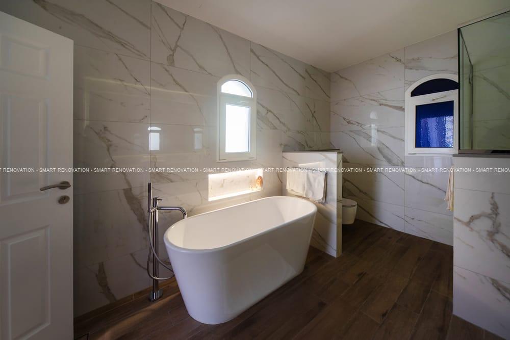 Smart Renovation Design & Fit-Out Company in Dubai presents beautiful Hollywood Villa bathroom renovation.