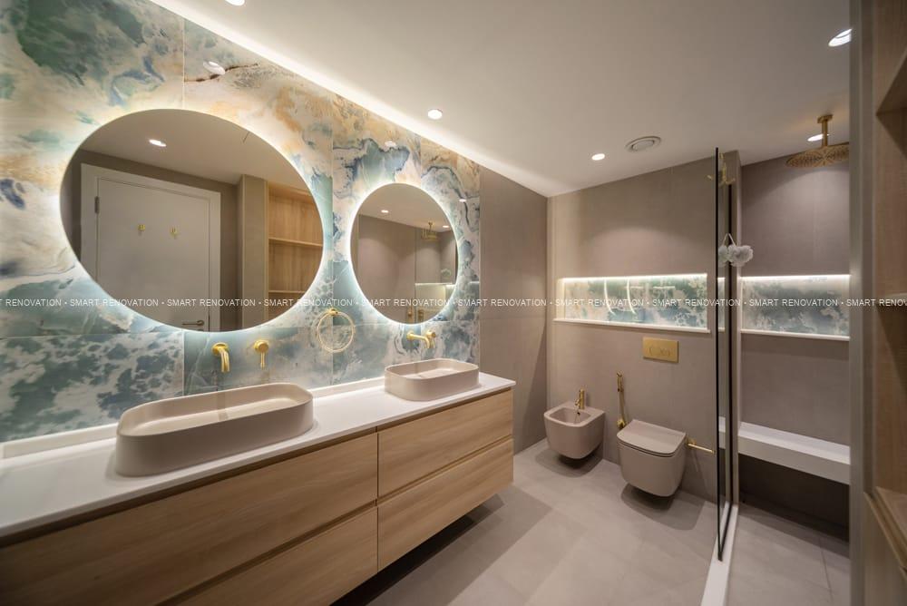 Smart Renovation Design & Fit-Out Company in Dubai presents beautiful Palma Residence villa bathroom renovation.