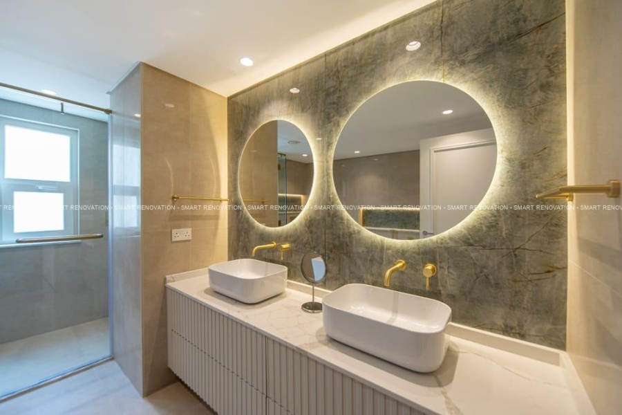 Smart Renovation Design & Fit-Out Company in Dubai presents The Silk Road villa bathroom renovation.