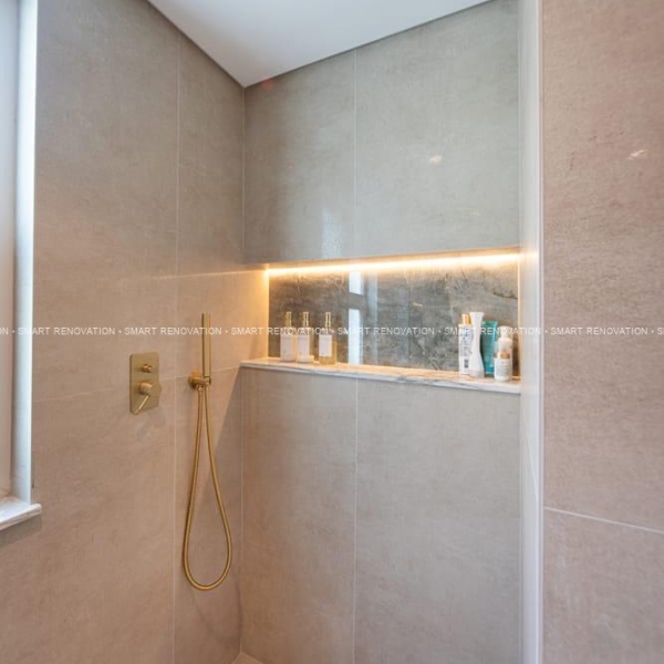 Smart Renovation Design & Fit-Out Company in Dubai presents The Silk Road villa bathroom renovation.