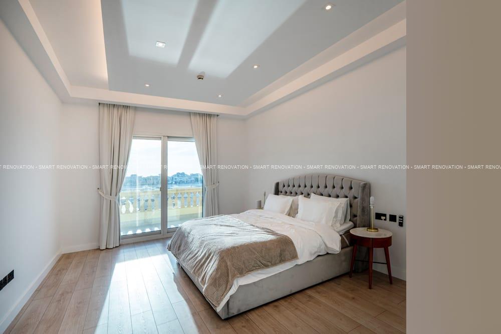 Smart Renovation Design & Fit-Out Company in Dubai presents beautiful Aqua Vista Townhouse bedroom renovation.