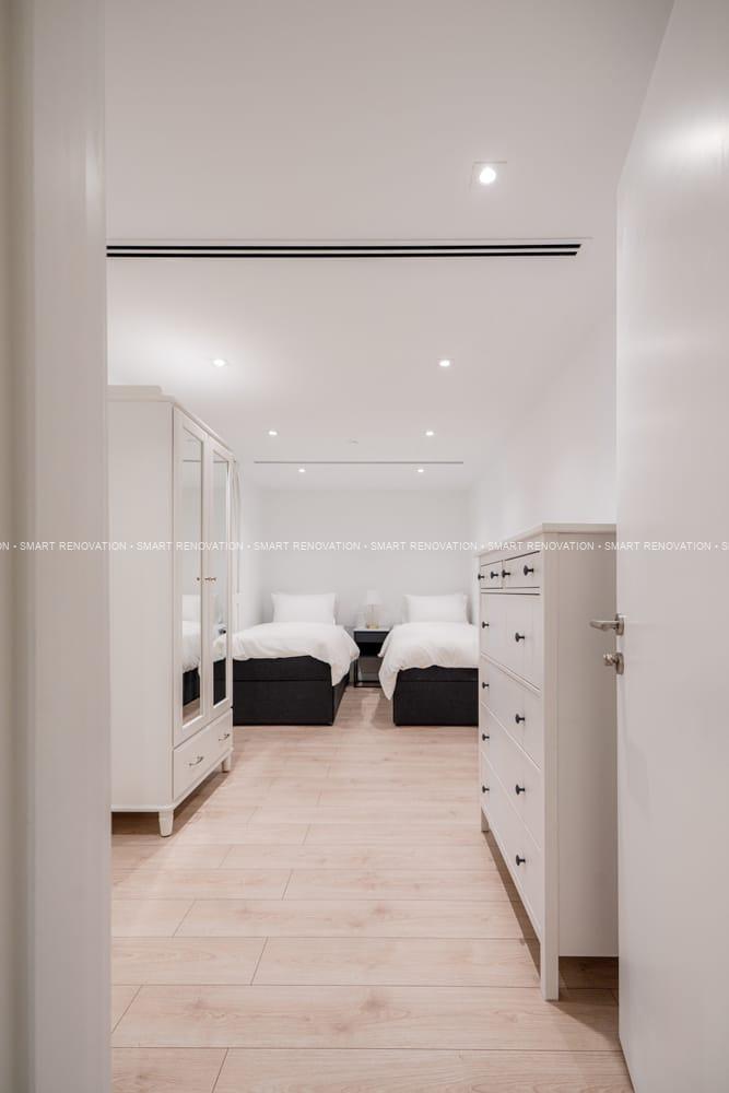 Smart Renovation Design & Fit-Out Company in Dubai presents beautiful Aqua Vista Townhouse bedroom renovation.