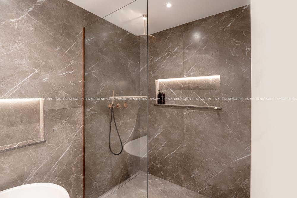 Smart Renovation Design & Fit-Out Company in Dubai presents beautiful Aqua Vista Townhouse bathroom renovation.