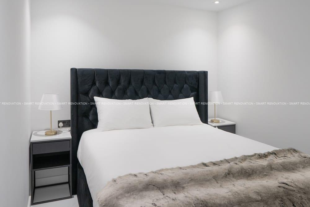 Smart Renovation Design & Fit-Out Company in Dubai presents beautiful Aqua Vista Townhouse bedroom renovation.