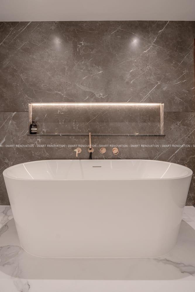 Smart Renovation Design & Fit-Out Company in Dubai presents beautiful Aqua Vista Townhouse bathroom renovation.