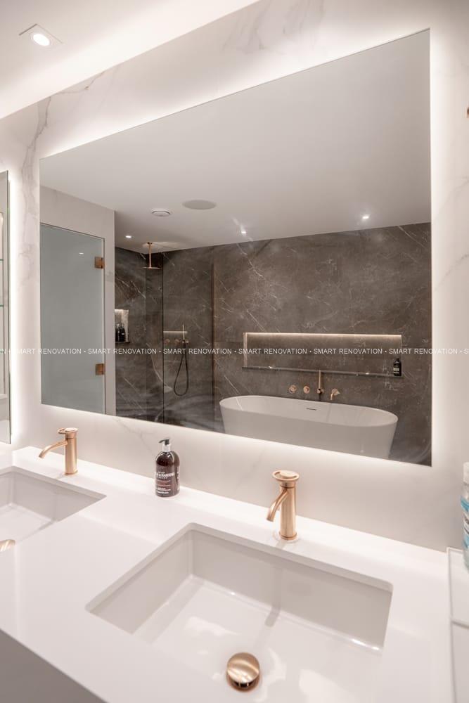 Smart Renovation Design & Fit-Out Company in Dubai presents beautiful Aqua Vista Townhouse bathroom renovation.