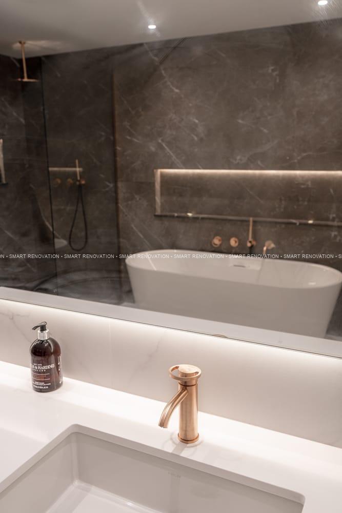 Smart Renovation Design & Fit-Out Company in Dubai presents beautiful Aqua Vista Townhouse bathroom renovation.