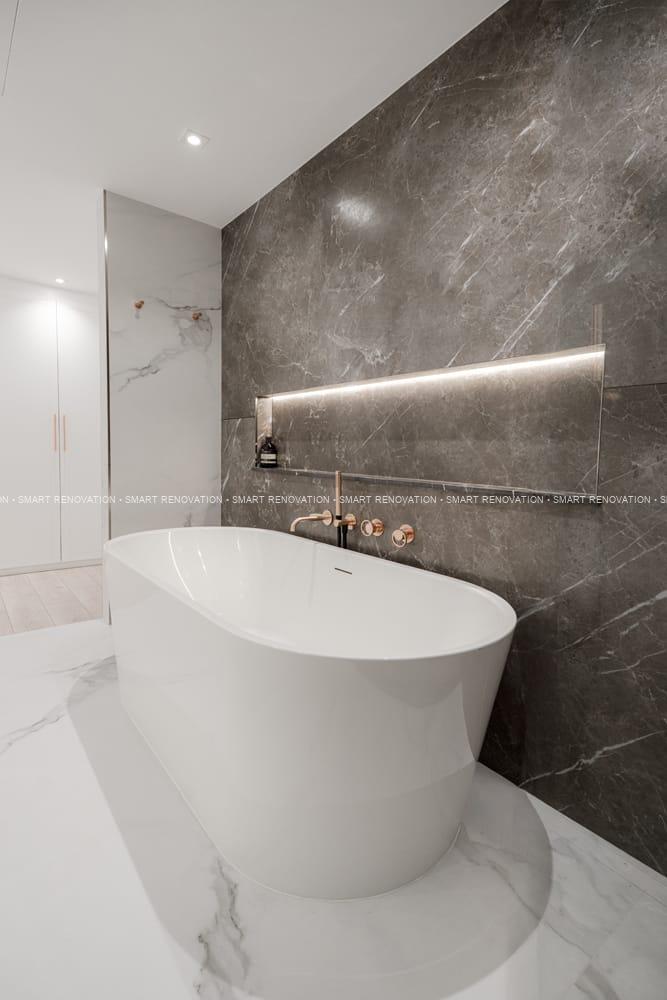 Smart Renovation Design & Fit-Out Company in Dubai presents beautiful Aqua Vista Townhouse bathroom renovation.