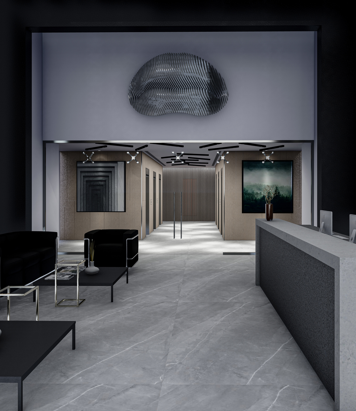 Retail interior design Dubai with organized layout, bold signage, and stylish product arrangement